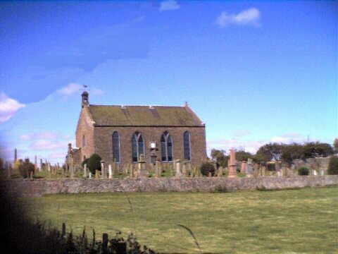 Monikie Kirk and Kirkyard, from the south.